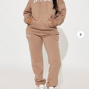 Fashion Nova Tan Track Pants & Joggers